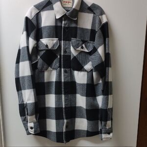 Men's Wrangler Monochrome Checkered Shirt Size Small